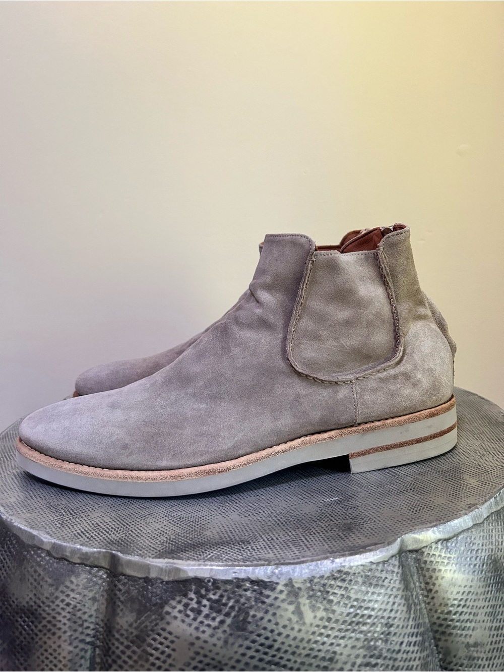 Officine Creative ~ Women’s Gray Suede Zippered Ankle Chelsea Boots in IT42*